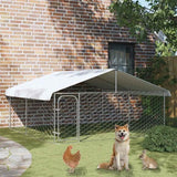 vidaXL Outdoor Dog Kennel with Roof 100x100x150 cm