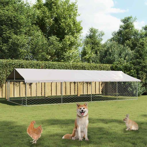 vidaXL Outdoor Dog Kennel with Roof 100x100x150 cm