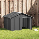 vidaXL Hondenhok 116,5x103x81,5 cm couleur acier inoxydable galvanisé