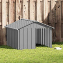 vidaXL Hondenhok 116,5x103x81,5 cm couleur acier inoxydable galvanisé