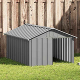 vidaXL Hondenhok 116,5x103x81,5 cm couleur acier inoxydable galvanisé