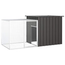 vidaXL Kippenhok 200x91x100 cm galvanisé acier inoxydable couleur antraciet