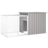 vidaXL Chicken Coop 200x91x100 cm Galvanized Steel Anthracite