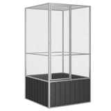 vidaXL Aviary 111x107x211.5 cm galvanized steel anthracite