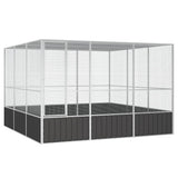 vidaXL Aviary 111x107x211.5 cm galvanized steel anthracite