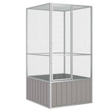 vidaXL Aviary 111x107x211.5 cm galvanized steel anthracite