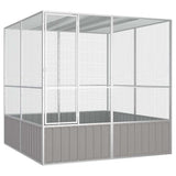 vidaXL Aviary 111x107x211.5 cm galvanized steel anthracite