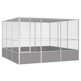 vidaXL Aviary 111x107x211.5 cm galvanized steel anthracite