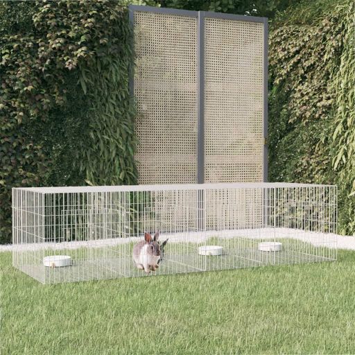 vidaXL Rabbit Cage 78x54x54 cm Galvanised Iron