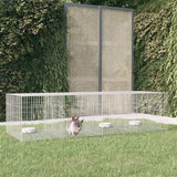 vidaXL Rabbit Cage 78x54x54 cm Galvanised Iron