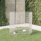 vidaXL Pet Enclosure 6 Panels 54x60 cm Galvanized Iron