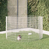 vidaXL Pet Enclosure 6 Panels 54x60 cm Galvanized Iron