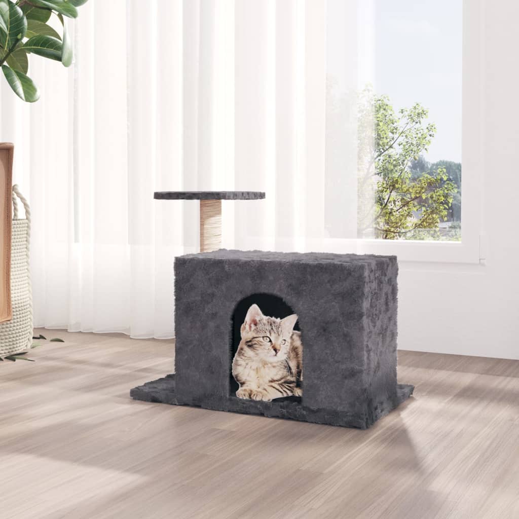 vidaXL Cat Tree with Sisal Scratching Posts 51 cm Light Grey