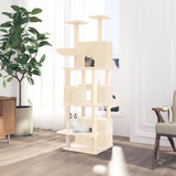 vidaXL Cat Tree with Sisal Scratching Posts 180 cm Cream