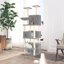 vidaXL Kattenmeubel met sisal krabpalen 180 cm crèmekleurig