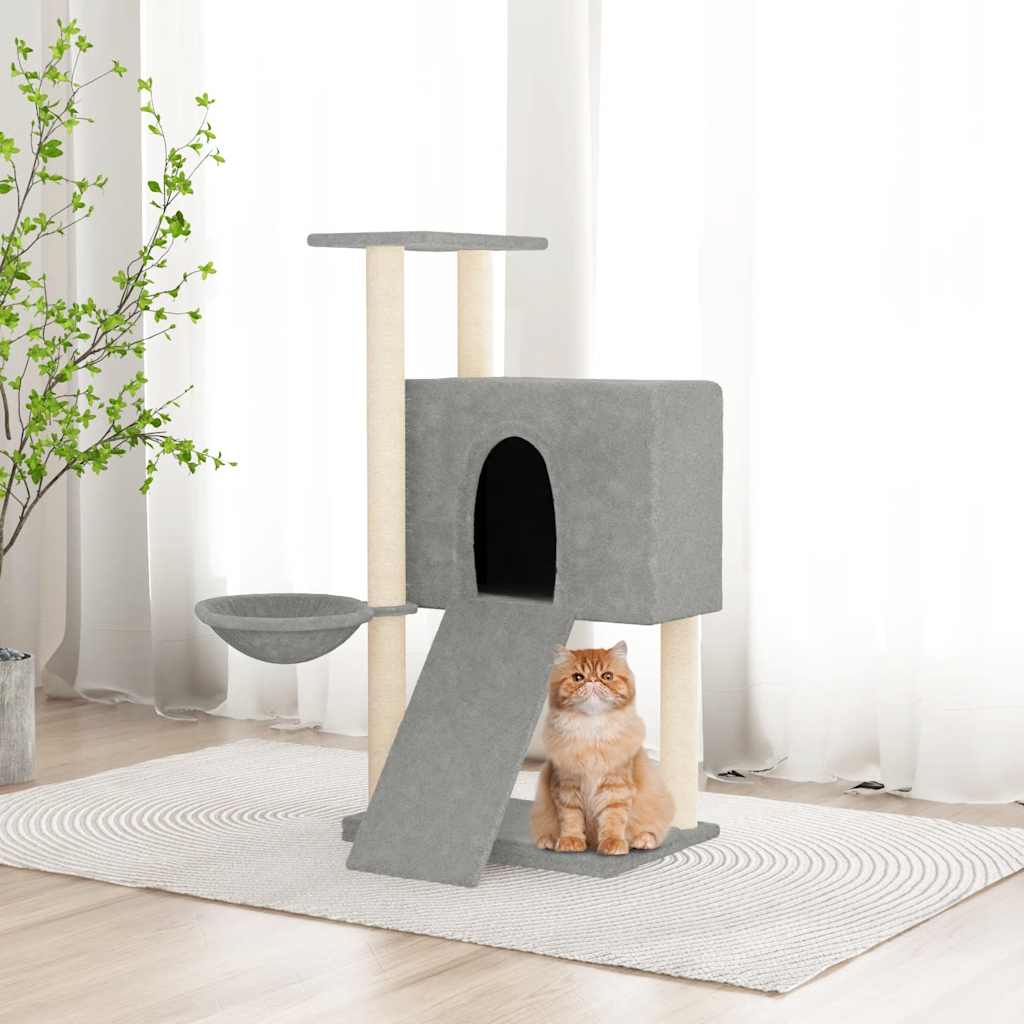 vidaXL Cat Tree with Sisal Scratching Posts 96 cm Cream