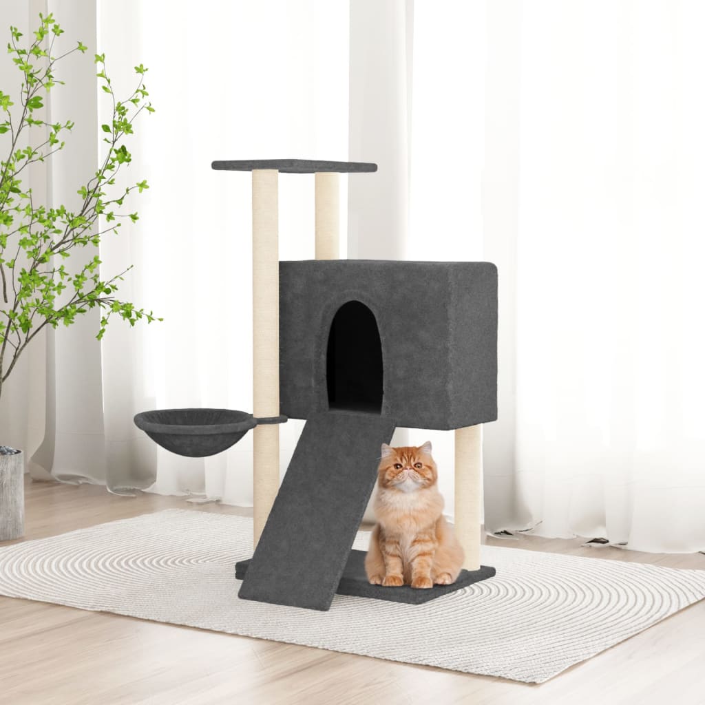 vidaXL Cat Tree with Sisal Scratching Posts 96 cm Cream