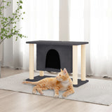 vidaXL Kattenmeubel met sisal krabpalen 50 cm donkergrijs