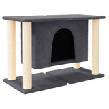 vidaXL Kattenmeubel met sisal krabpalen 50 cm donkergrijs