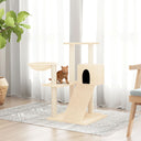 vidaXL Meuble de jardin avec palettes en sisal 82 cm crème jaune