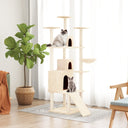 vidaXL Cat Tree with Sisal Scratching Posts 175 cm Light Grey