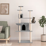 vidaXL Kattenmeubel met sisal krabpalen 166 cm crèmekleurig