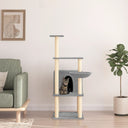 vidaXL Meuble de jardin avec palettes en sisal 132 cm crème jaune