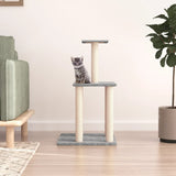 vidaXL Cat Tree with Sisal Scratching Posts 85.5 cm Cream