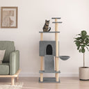 vidaXL Cat Tree with Sisal Scratching Posts 153 cm Cream