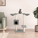 vidaXL Kattenmeubel met krabpalen 82 cm crèmekleurig