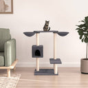 vidaXL Kattenmeubel met krabpalen 82 cm crèmekleurig