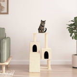 vidaXL Cat Tree with Sisal Scratching Posts 82 cm Cream