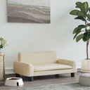 vidaXL Hondenmand 90x53x30 cm kunstleer crèmekleurig