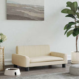 vidaXL Dog Bed 90x53x30 cm artificial leather cream