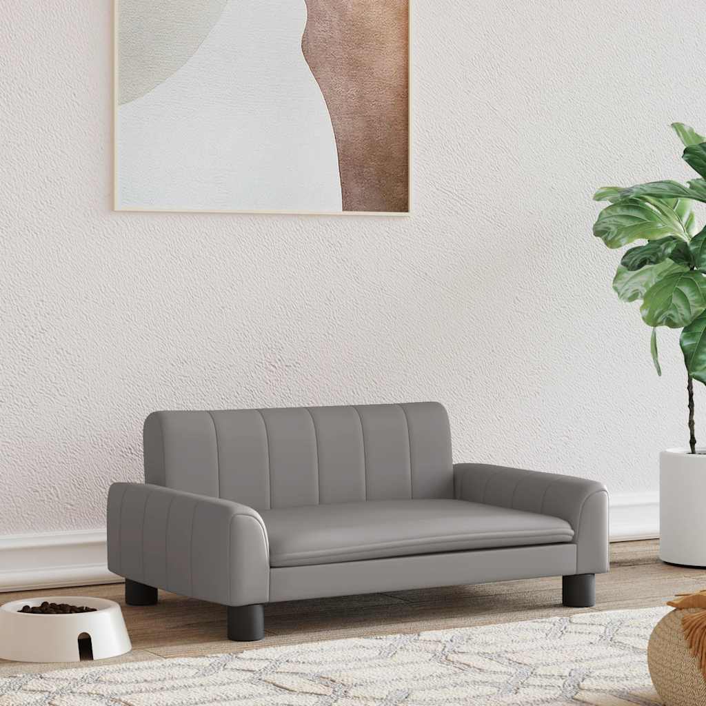 vidaXL Dog Bed 90x53x30 cm artificial leather cream