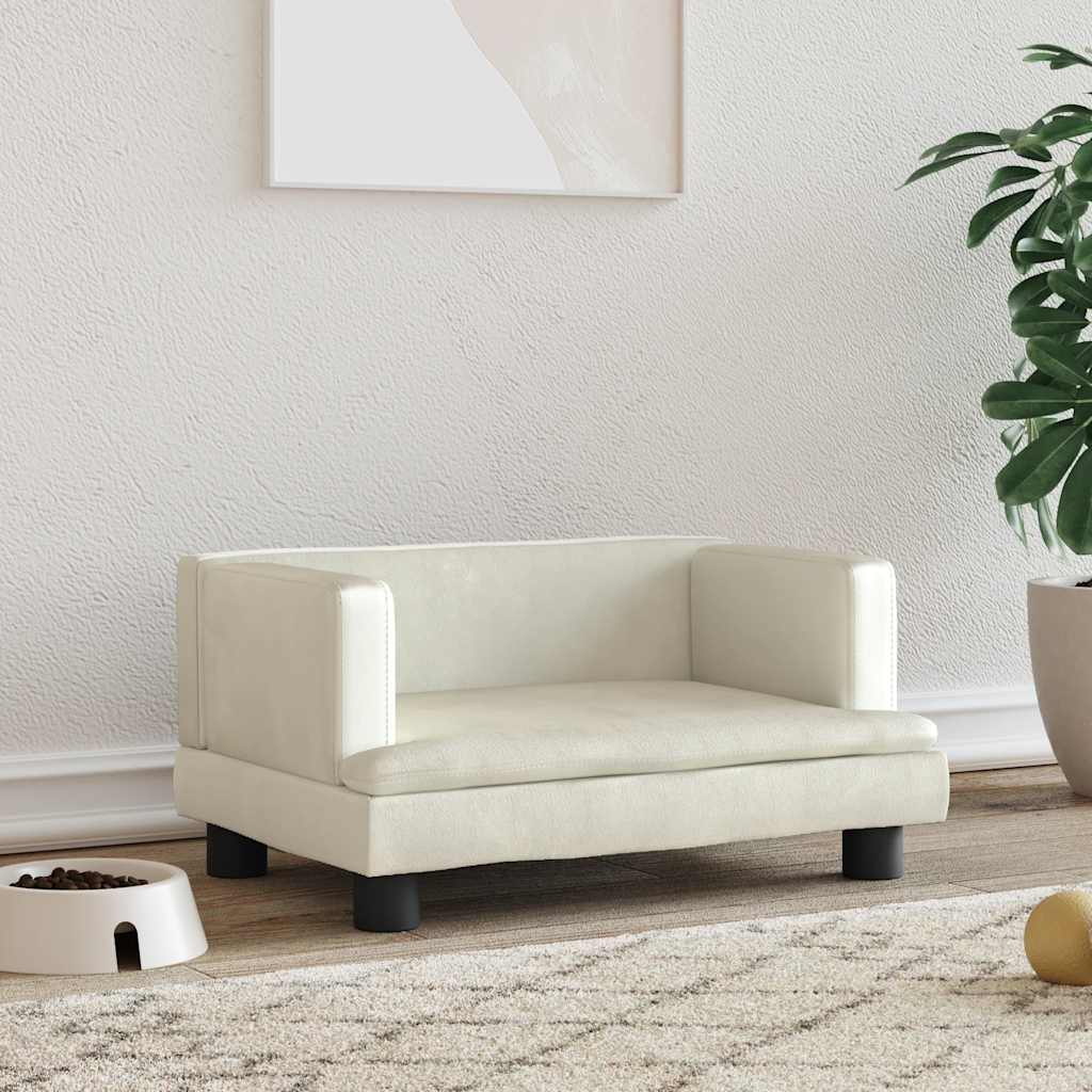 vidaXL Dog Bed 80x45x30 cm Artificial Leather Brown