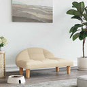 vidaXL Dog Bed 70x52x30 cm Fabric Cream
