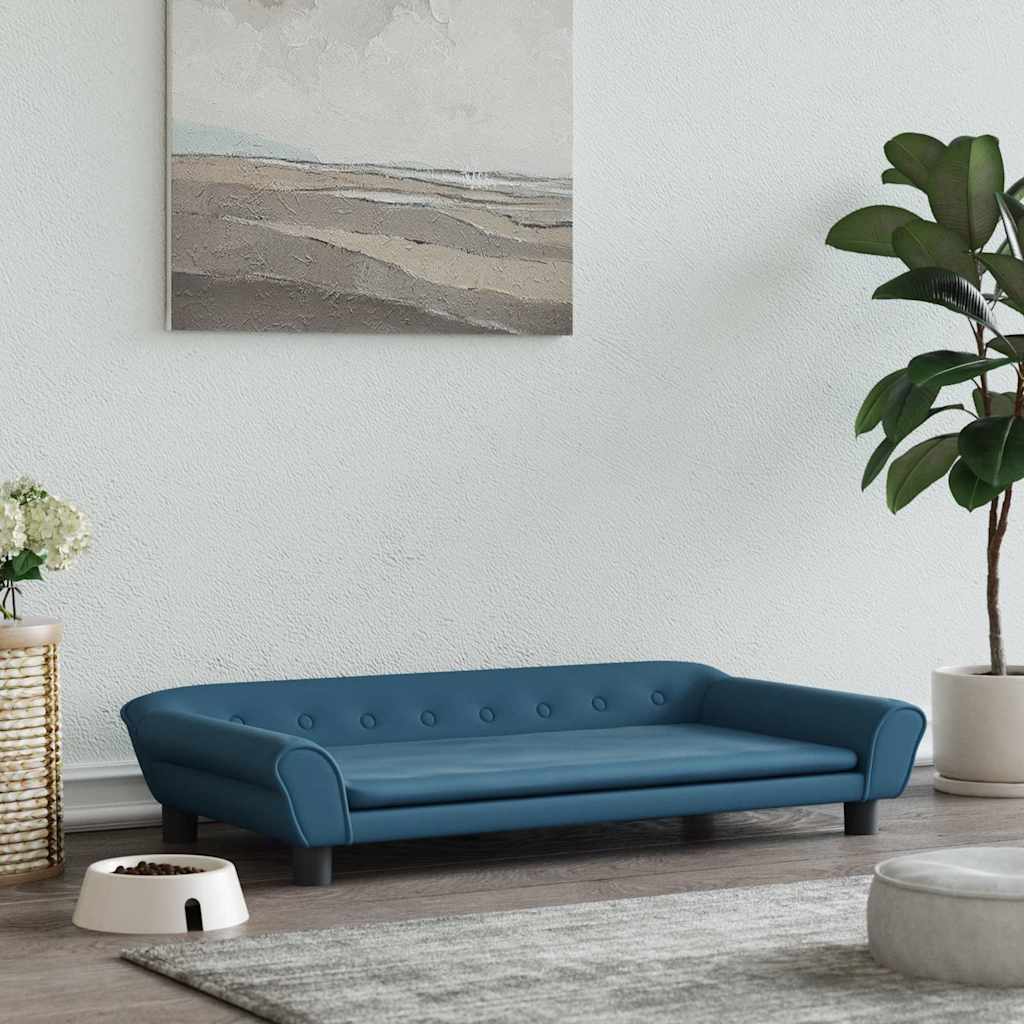 vidaXL Dog bed 100x50x21 cm velvet blue