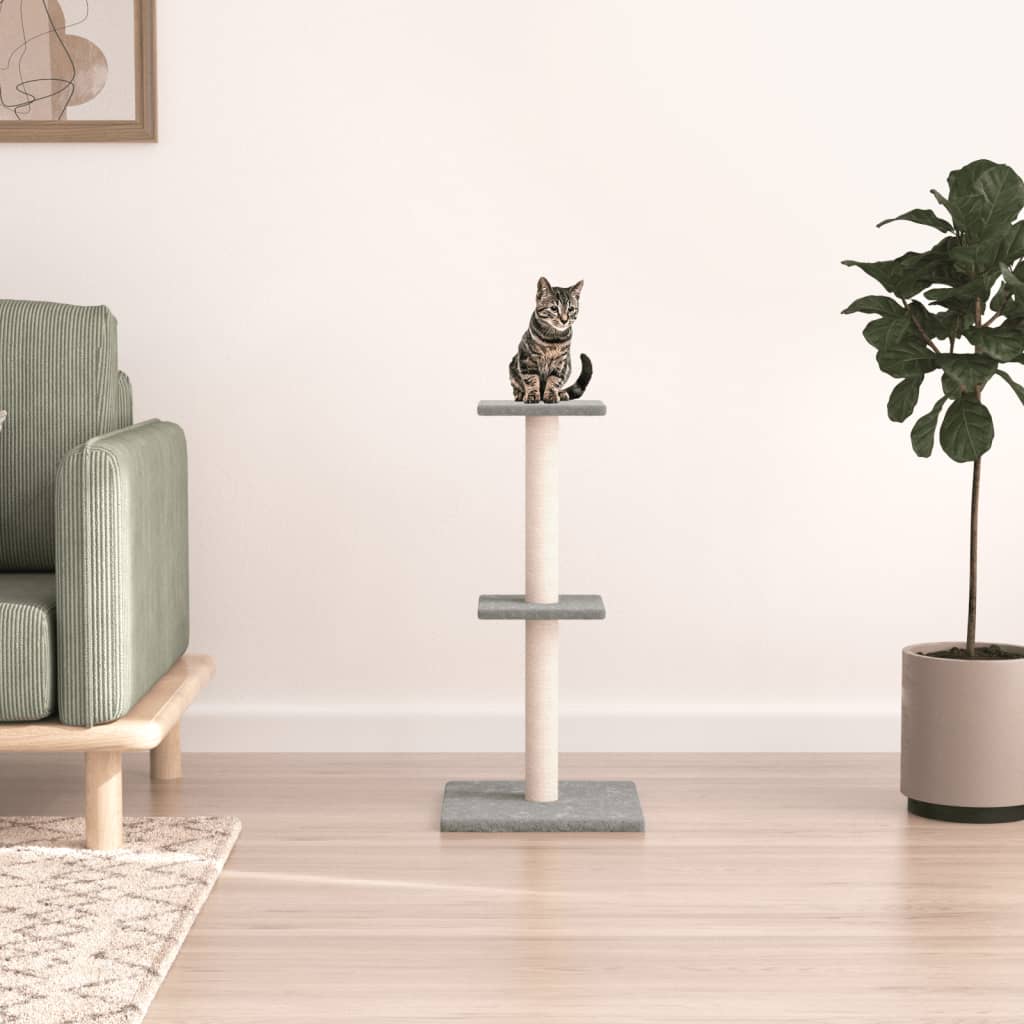 vidaXL Cat Tree with Sisal Scratching Posts 73 cm Cream