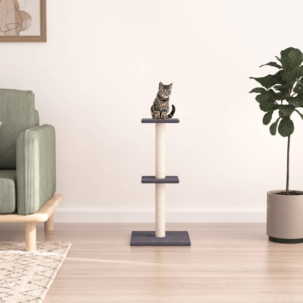 vidaXL Cat Tree with Sisal Scratching Posts 73 cm Cream