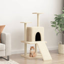 vidaXL Cat tree with sisal scratching posts 110 cm cream