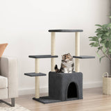 vidaXL Cat Tree with Sisal Scratching Posts 97.5 cm Cream