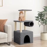 vidaXL Cat Tree with Sisal Scratching Posts 109.5 cm Cream