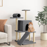 vidaXL Cat tree with sisal scratching posts 110.5 cm cream