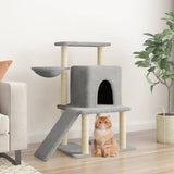 vidaXL Cat Tree with Sisal Scratching Posts 96.5 cm Cream