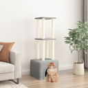 vidaXL Meuble de jardin avec palettes en sisal 133,5 cm grilles de donker