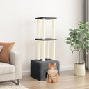 vidaXL Meuble de jardin avec palettes en sisal 133,5 cm grilles de donker