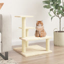 vidaXL Kattenmeubel met sisal krabpalen 61 cm crèmekleurig