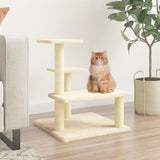 vidaXL Kattenmeubel met sisal krabpalen 61 cm crèmekleurig