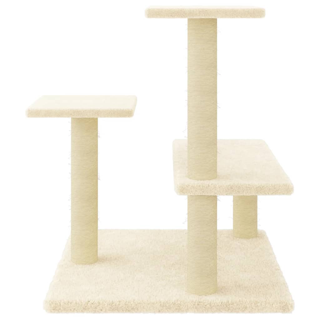 vidaXL Kattenmeubel met sisal krabpalen 61 cm crèmekleurig